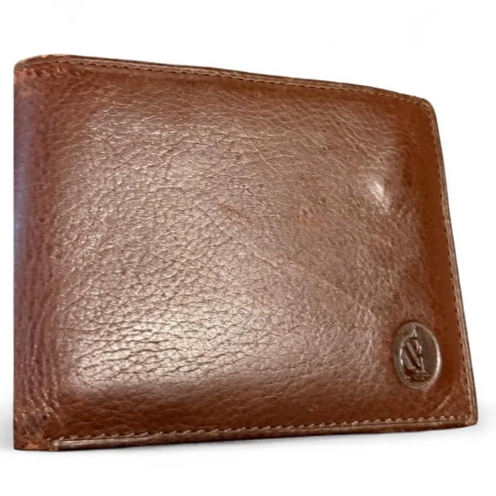 Vintage Nautica men’s Brown Textured Leather wallet with Key & Card Holder